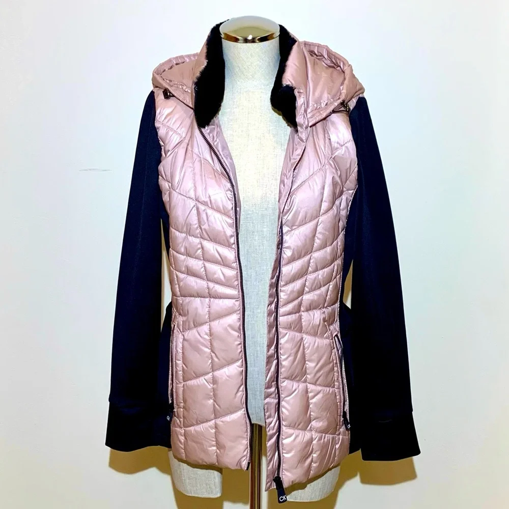 Calvin Klein Pink and Black Performance Jacket - Sz Med - Picture 2 of 14